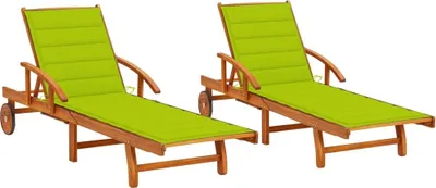 Produktbild von Maison Exclusive - Sonnenliegen 2 Stk. mit Auflagen Massivholz Akazie