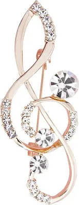 Produktbild von Lady Pin Uni glänzende Strass-Skala-Form-Frauen-Brosche-Geschenk-Golden