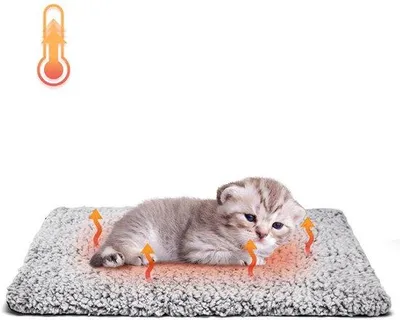 Image de Tapis chauffant pour animaux de compagnie, tapis ultra-chaud pour cages pour chiens, adapté aux animaux d'intérieur et d'extérieur, tapis antidérapant lavable pour cages pour chiens, adapté aux chiens de petite et moyenne taille et aux chats 115*70