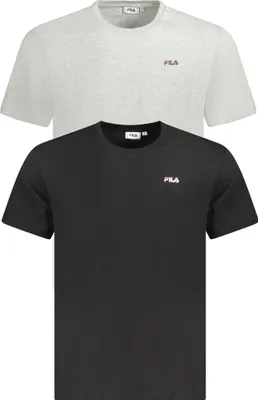 Produktbild von Zweierpack Baumwolle T-Shirts mit Logo Print Fila Schwarz Grau : Größe - XL Größe: XL