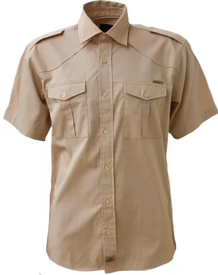 Produktbild von ROCK-IT Apparel Herren Kurzarm Hemd - 100% Baumwolle - Urban Style Large Beige