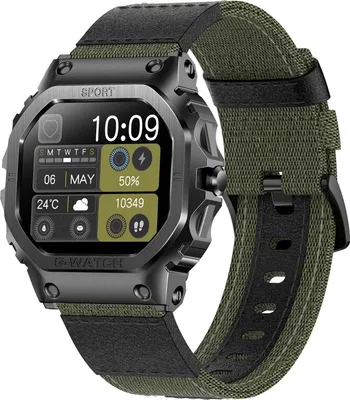 Produktbild von Pulsuhr Blutdruck Schlaftracker IP68 Wasserdicht Sportuhren Herren Smart Watch iOS Militär Uhr Outdoor Smartwatch Telefonfunktion