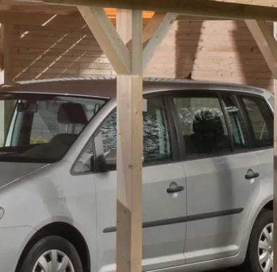 Produktbild von Rückwand WEKALine für Carports, natur, 28 mm