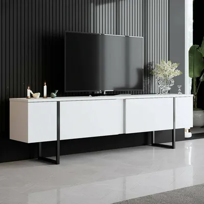 Immagine prodotto di Abishia - Mobile Porta tv, 180x30x50h cm Bianco, un Ripiano