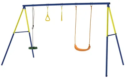 Productafbeelding van AIYAPLAY schommelset tot 150 kg, 3-in-1 kinderschommel met schommel en turnringen