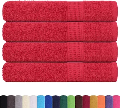 Immagine prodotto di Asciugamani per sauna FROGN 4 pezzi Rosso 80x200 cm 360 g/m²