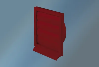 Produktbild von Zuluftgitter Lüftungsgitter aus Kunststoff - Ziegelrot, Rundanschluss Ø 125 mm / 155 x 155 mm