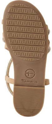 Produktbild von Tamaris Damen Sandale mit geflochtenen Riemchen und Lederdecksohle 1-28130-46, Größe:42 EU, Farbe:Beige