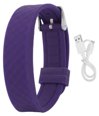 Obrázek produktu pro Vibrační připomenutí, nabíjení přes USB, fitness tracker s LED displejem a počítadlem spálených kalorií, měření spánku, fialová