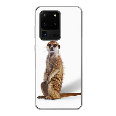 Produktbild von MuchoWow® Handyhülle Schutzhülle Hülle für Samsung Galaxy S20 Ultra Erdmännchen - Tiere - Fell Silikon Softcase Handy Hülle - Karteninhaber
