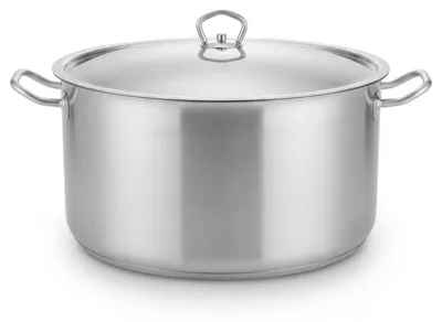 Produktbild von Kochtopf Ø40 cm aus Edelstahl mit Deckel 26 L Universaltopf Induktion Profi XXL-Topf Fleischtopf Suppentopf Induktionstopf