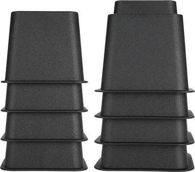 Produktbild von JM15083-01Möbelerhöhungen Verstellbares Bett Stuhl Sofa Erhöhungsfüße Lift Set 4 x 5" & 4 x 3" Schwarz