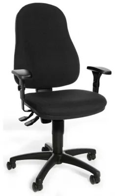 Produktbild von Topstar Home Office Bürostuhl CALIFORNIA 60 Schreibtischstuhl mit Armlehnen (höhenverstellbar) Stoff Drehstuhl