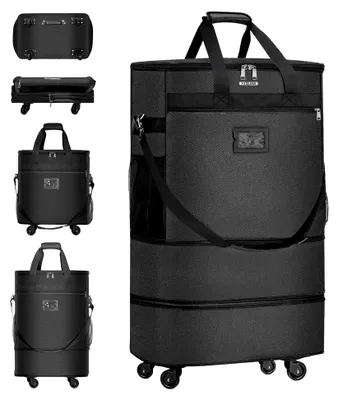 Produktbild von Reisekoffer mit Rollen, erweiterbare Tasche, Schwarz