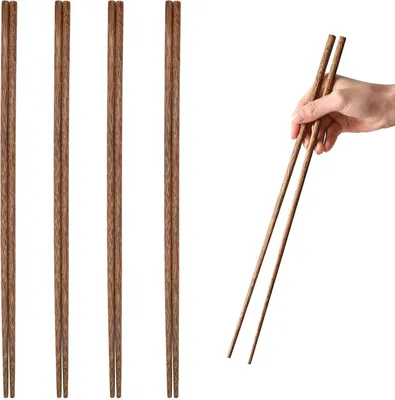 Immagine prodotto di Bastoni di legno lunghi - 4 coppie - 38 cm