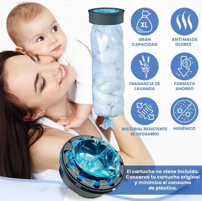 Obrázek produktu pro Sada náplní do plenek s vůní levandule - Pro kompatibilní kbelíky a kontejnery na pleny - 9 kusů