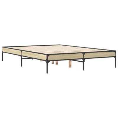 Produktbild von Bettgestell Sonoma-Eiche 140x190 cm Holzwerkstoff und Metall