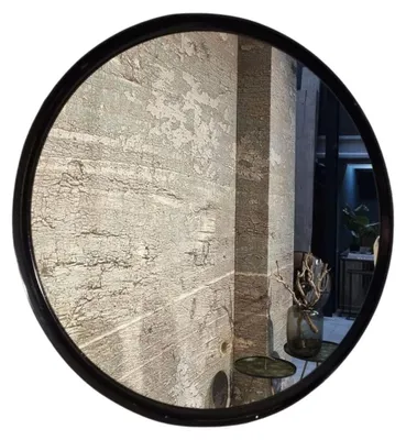 Produktbild von Wandspiegel Antik Ø67cm - Schwarz