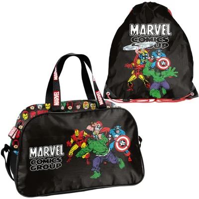 Produktbild von PASO Avengers Sporttasche mit Turnbeutel