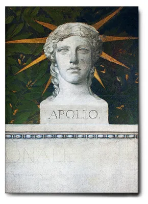 Immagine prodotto di Giallobus - Apollo - Gustav Klimt - 50L x 70l cm - Quadro - Tela Canvas Telaio Standard
