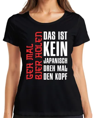 Productafbeelding van Dit is geen Japans. Draai je hoofd. Anime Otaku cadeau. Dames T-shirt, zwart, maat M