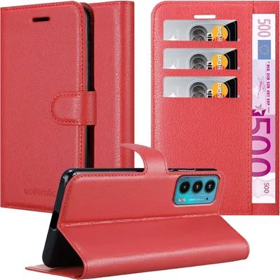 Obrázek produktu pro Cadorabo Case for Motorola EDGE 20 Protective Case in Red Pouzdro na mobilní telefon s magnetickým zavíráním