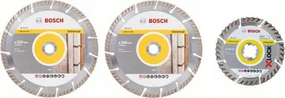 Image de Kit 2 disques diamant Pro Universal 230mm + 1 disque diamant XLock 125 mm BOSCH - 061599760Z