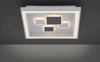 Produktbild von Paul Neuhaus LED-Deckenleuchte quadratisch modern mit geometrischer Musterung