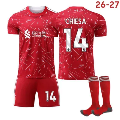 Produktbild von #14 CHIESA 26-27 Liverpool home game football jersey for Kids and Adults SIZE:XS