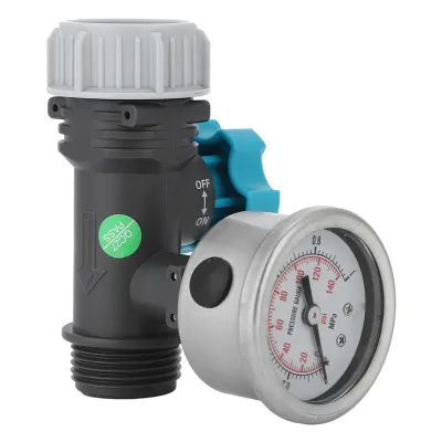 Produktbild von G3/4in Einstellbare Wasserdruckregler Ventil mit Manometer Gewächshaus Garten Bewässerung Controller