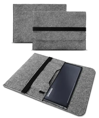 Produktbild von Filz Tasche für Samsung Galaxy Chromebook Go LTE 14 Zoll Hülle Schutzhülle CaseFarbe Filz Sleeve:Grau