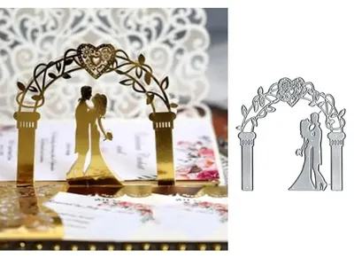 Hochzeitsrahmen-Stanzformen, 11,1x10,6 cm, für Scrapbooking