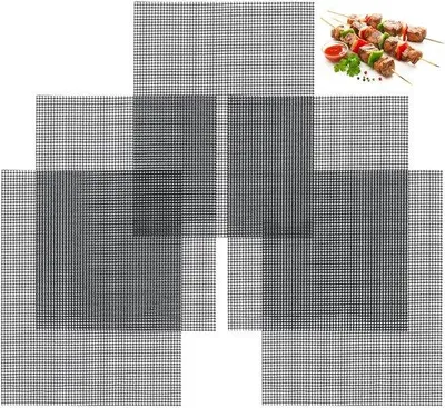 Produktbild von Famanu Grillmatten hitzebeständig, antihaftbeschichtet - 5 Stück, 30 x 40 cm