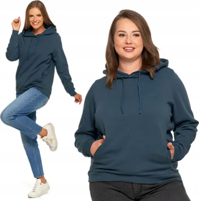 Produktbild von Warmes Damen-Kapuzen-Sweatshirt Stilvoll Klassisch Glatt MORAJ XXL