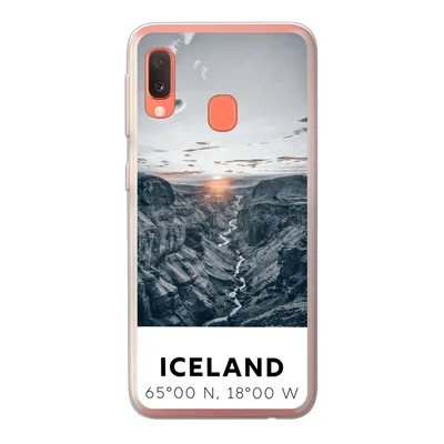 Produktbild von MuchoWow® Handyhülle Schutzhülle Hülle für Samsung Galaxy A20e Island - Sonne - Berge Silikon Softcase Handy Hülle - Abdeckung