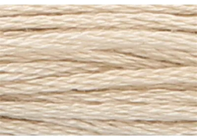 Image de Fil à broder Anchor, torsadé, 8 mètres, couleur écru, en coton, référence 390, 6 brins