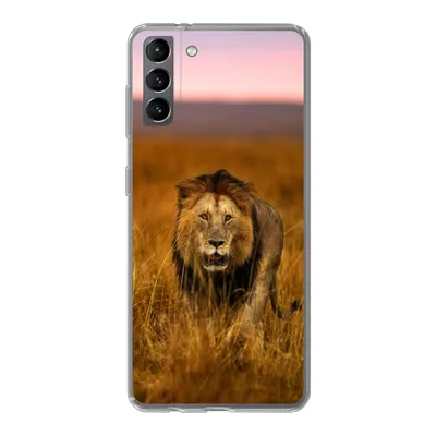 Produktbild von MuchoWow® Handyhülle Schutzhülle Hülle für Samsung Galaxy S21 Plus Löwe - Savanne - Gras Silikon Softcase Handy Hülle - Handy-Tasche