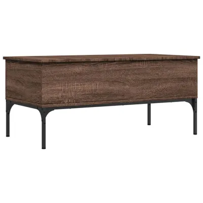 Immagine prodotto di Tavolino in rovere marrone 100x50x45 cm materiale a base di legno metallo