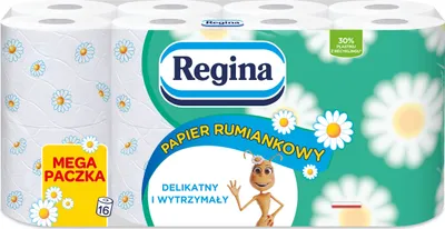 Produktbild von REGINA fein und stark, Kamille Toilettenpapier extraweich für sensible Haut 16 Rollen