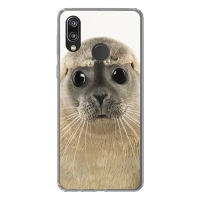 Produktbild von MuchoWow® Handyhülle Schutzhülle Hülle für Huawei P20 Lite (2020) Jungen - Robbe - Kinder - Mädchen - Tiere Silikon Softcase Handy Hülle - Kartenhalter