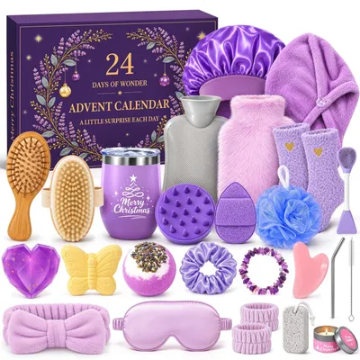 Zdjęcie produktu dla Kalendarz adwentowy 2026 dla kobiet 24 dni self care i wellness z niespodziankami beauty spa i pielęgnacja kalendarz świąteczny dla dorosłych pań