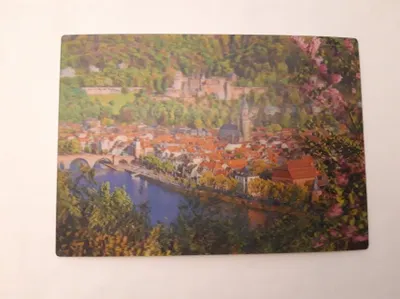 Produktbild von 3 D Ansichtskarte Heidelberg Stadtansicht, Postkarte Wackelkarte Hologrammkarte Schloß Brücke