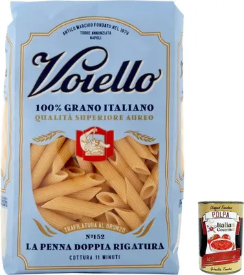 Produktbild von 10x Voiello Pasta Penne rigate Nudeln 100% italienische N 152 500g + Italian Gourmet Polpa 400g