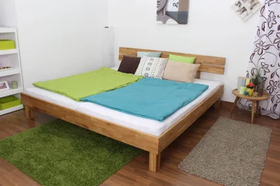 Produktbild von Bett 200 x 200 cm Eiche geölt