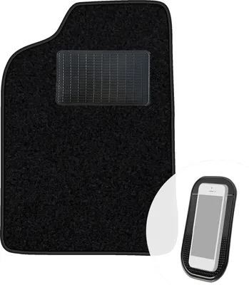 Produktbild von moto-MOLTICO Fahrer Fußmatte Auto Velours Fahrerseite Autoteppiche Schwarz Fahrermatte 1-teilig passend für Citroen ZX 1991-1998