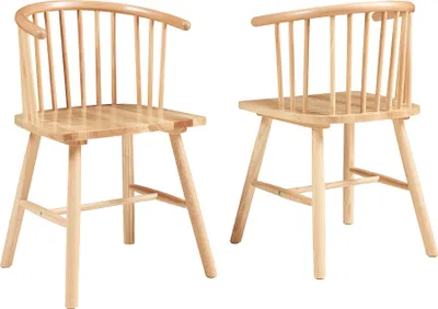 Produktbild von Esszimmerstuhl ‘Stami' 2er Set Küchenstühle 79 x 53 x 48 cm Holz Natur