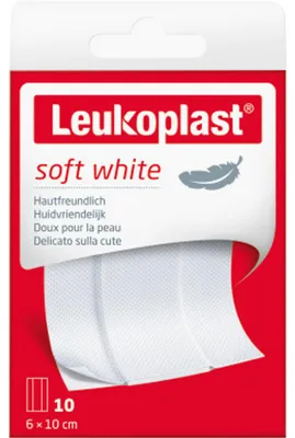 Productafbeelding van Leukoplast Soft white 6 x 10 cm (10 stuks)