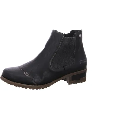 Produktbild von Rieker Damen Chelsea Boot Profilsohle Stiefelette 70354, Größe:37 EU, Farbe:Schwarz