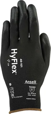 Produktbild von ANSELL Sensilite Handschuh, schwarz, gestrickt, hohe Tastempfindlichkeit, flexibel, abriebfest