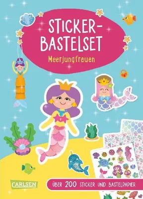 Produktbild von Bastelset für Kinder: Sticker-Bastelset: Meerjungfrauen